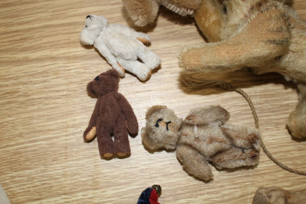 A group of vintage Steiff and other soft toys